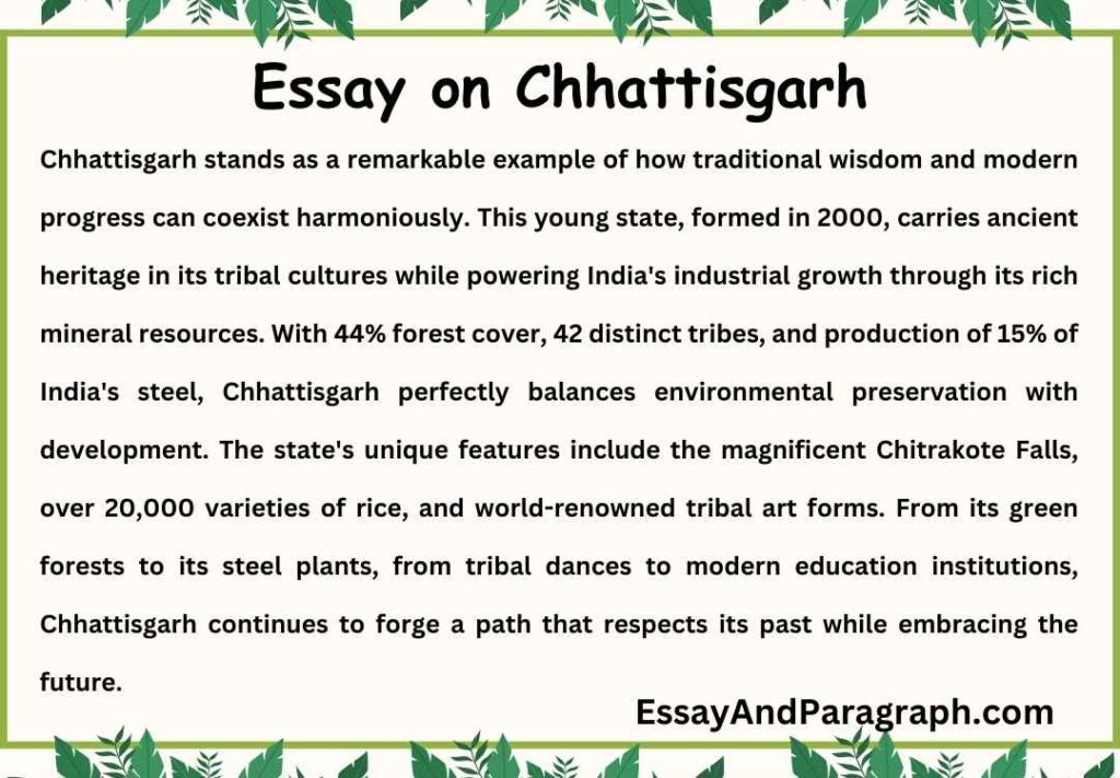 Essay on Chhattisgarh