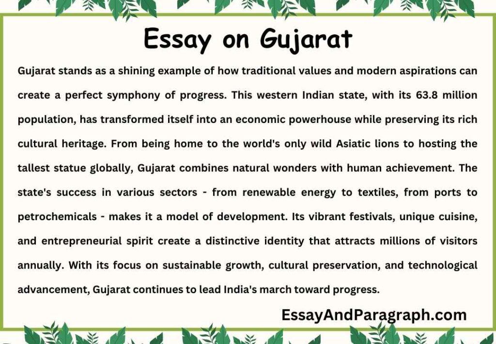 Essay on Gujarat