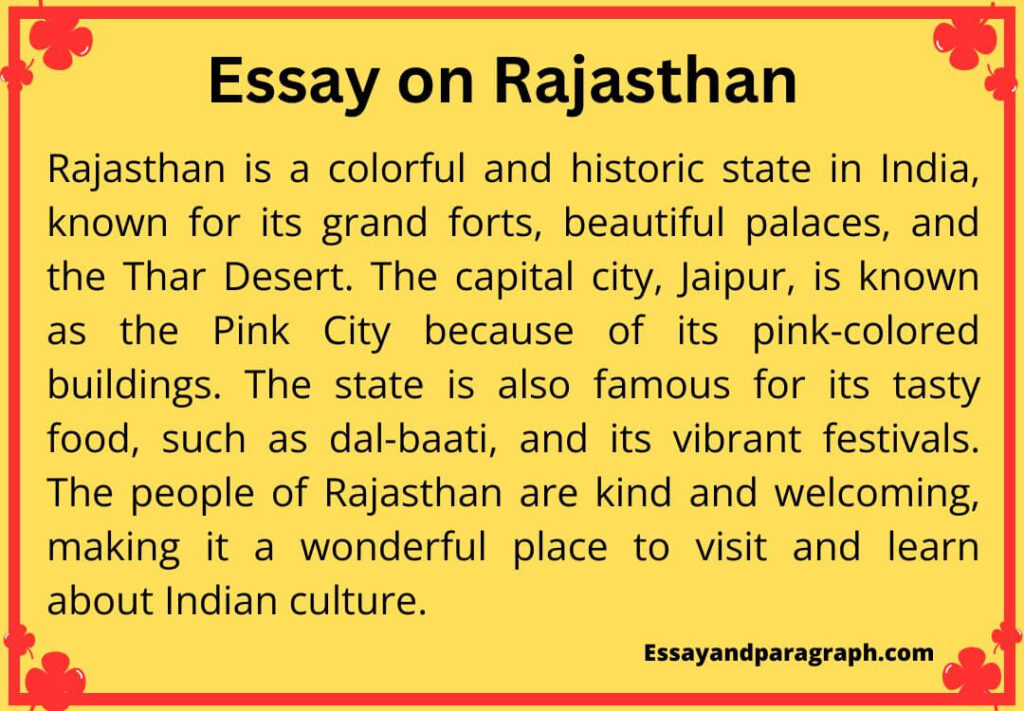 Essay on Rajasthan