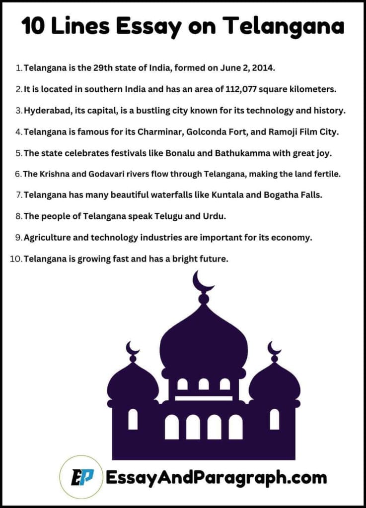 Essay on Telangana in English