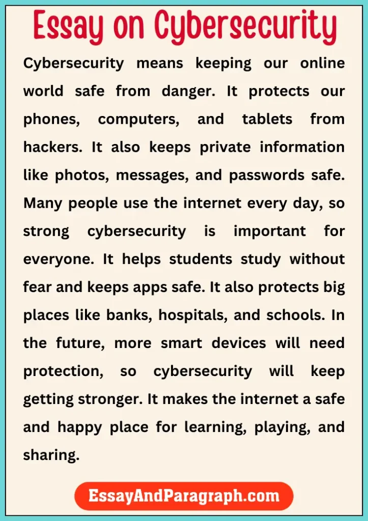 Essay on Cybersecurity