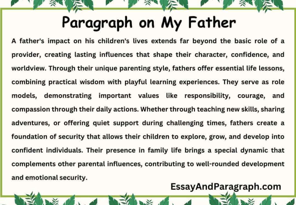 Paragraph on My Father
