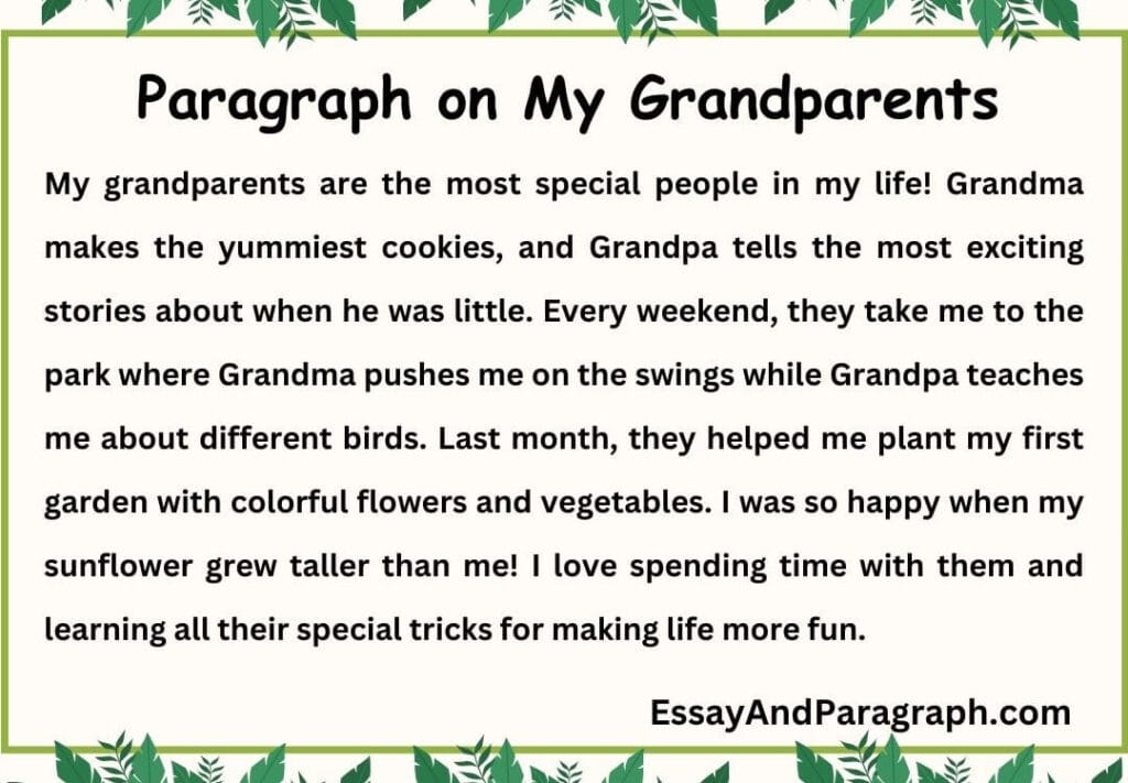 Paragraph on My Grandparents