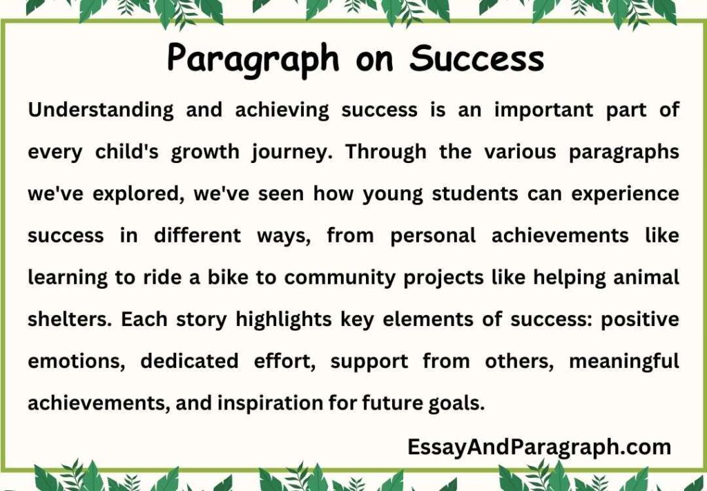 Paragraph on Success