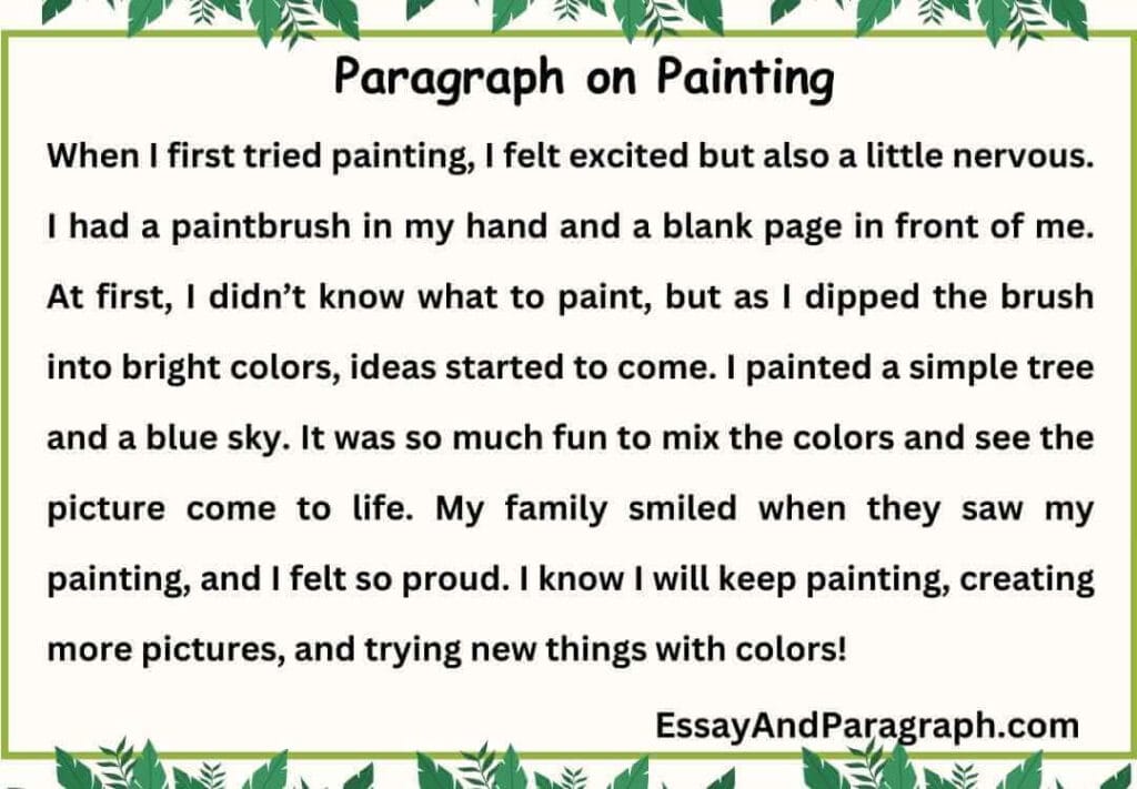 Paragraph on Painting