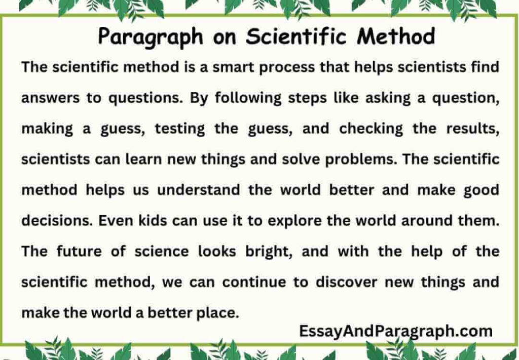 Paragraph on Scientific Method