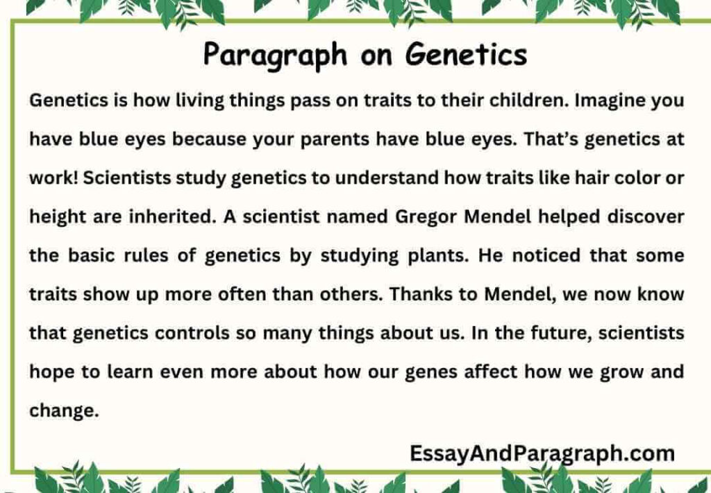 Paragraph on Genetics