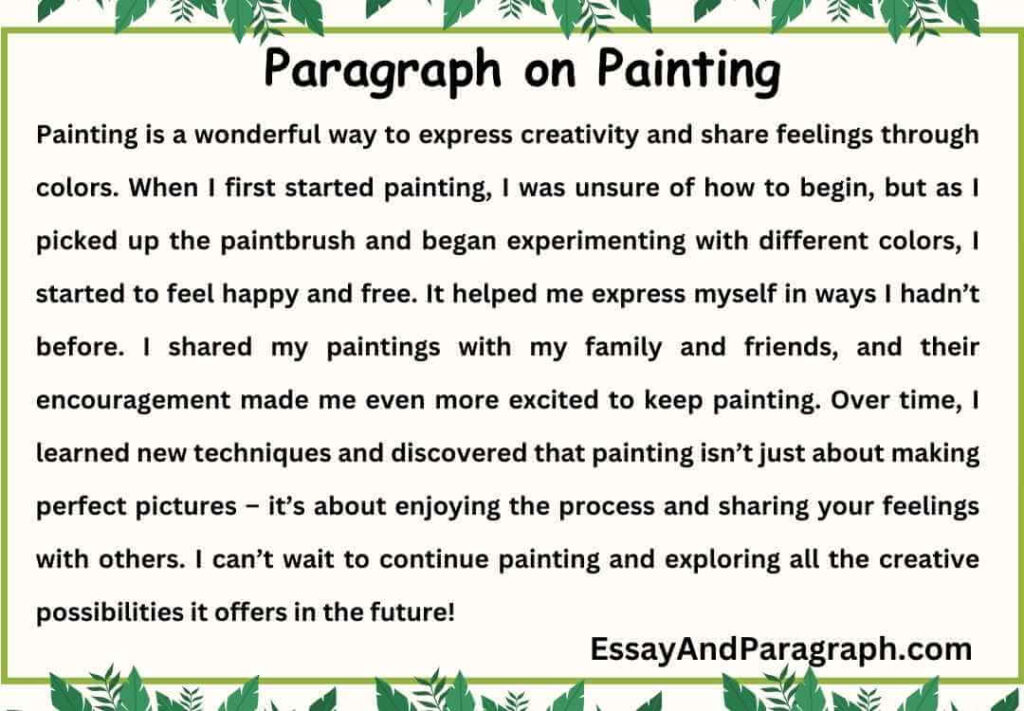 Paragraph on Painting