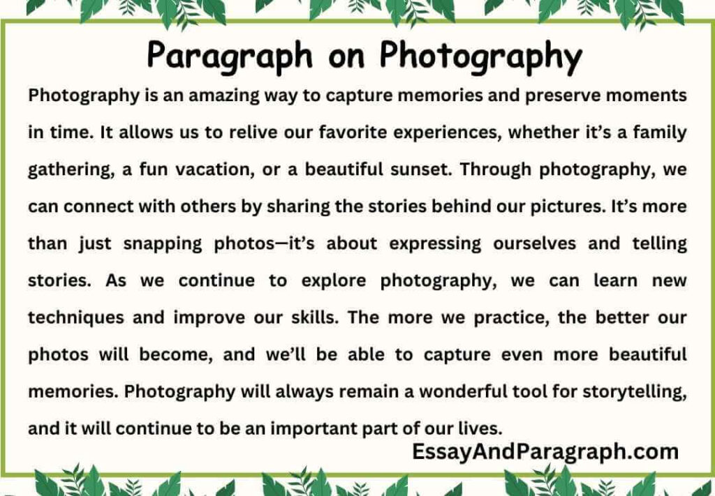 Paragraph on Photography