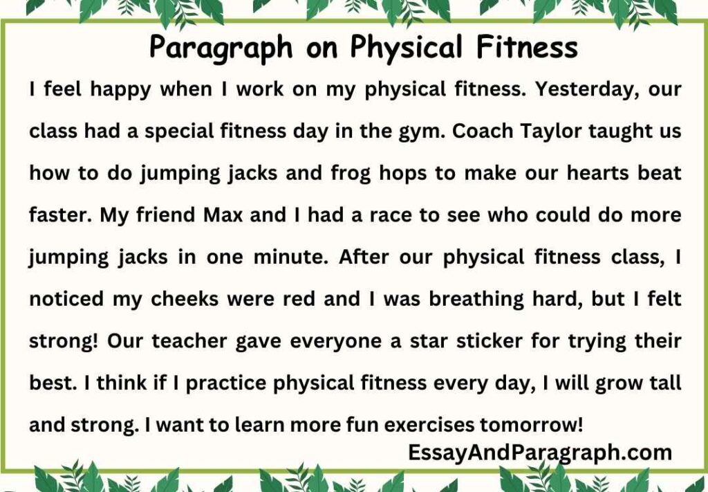 Paragraph on Physical Fitness