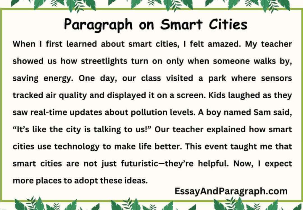 Paragraph on Smart Cities