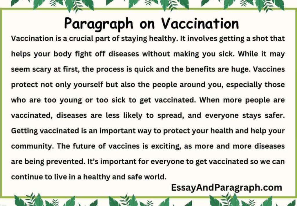 Paragraph on Vaccination