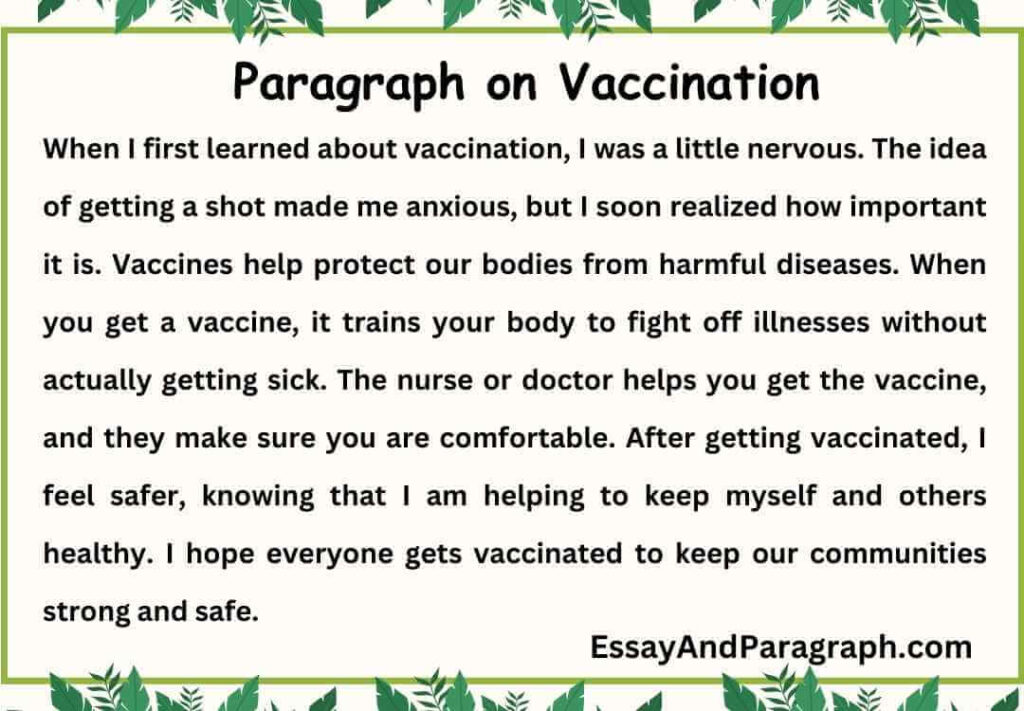 Paragraph on Vaccination