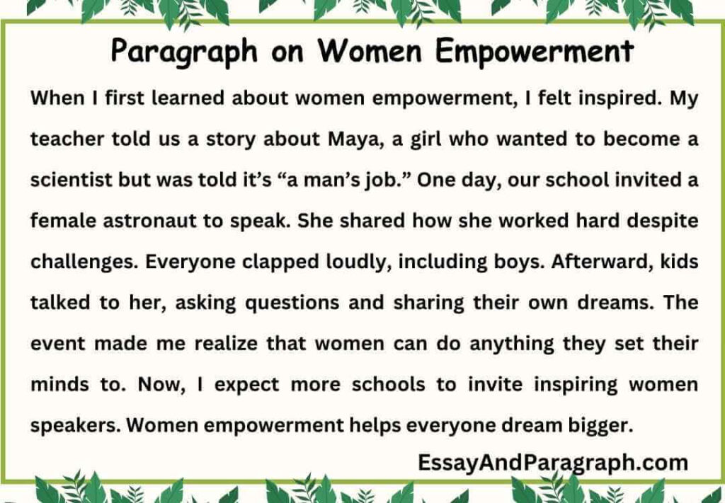 Paragraph on Women Empowerment