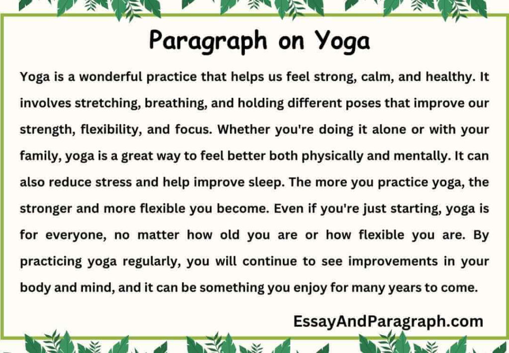 Paragraph on Yoga