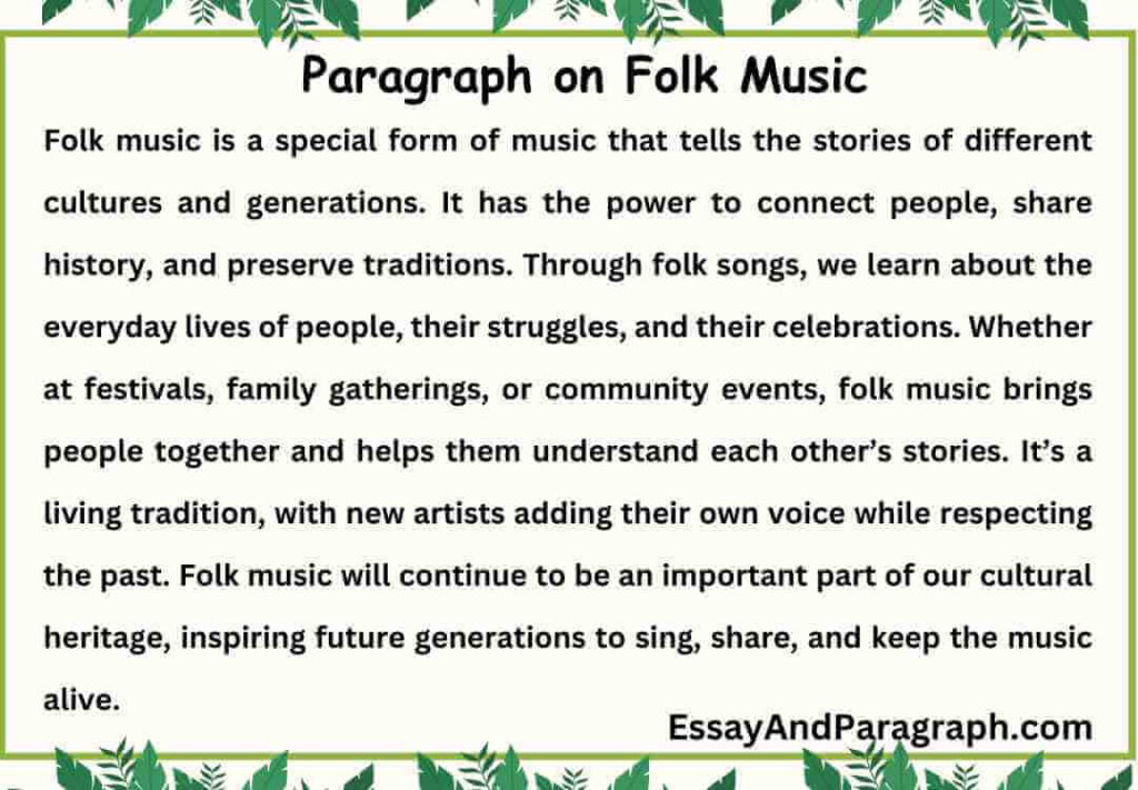 Paragraph on Folk Music