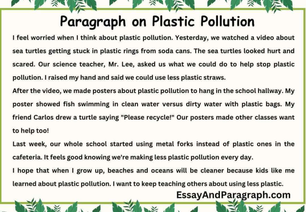 Paragraph on Plastic Pollution