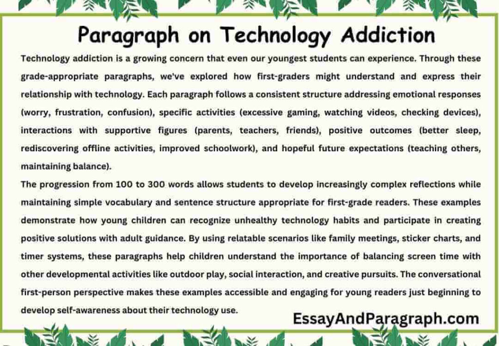 Paragraph on Technology Addiction