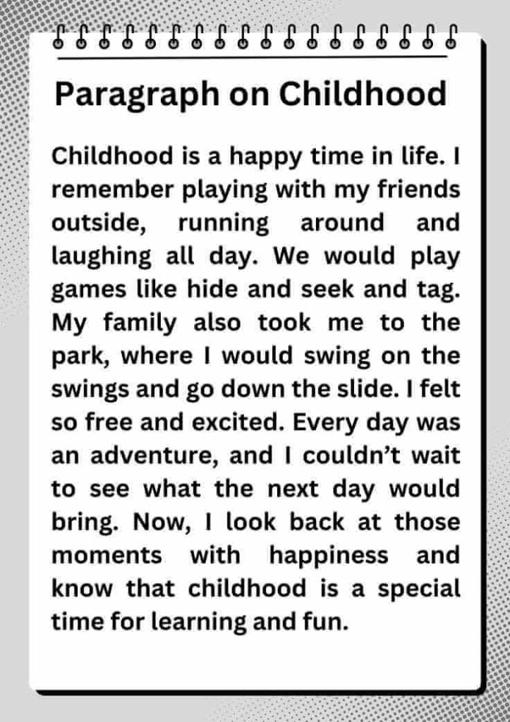 Paragraph on Childhood