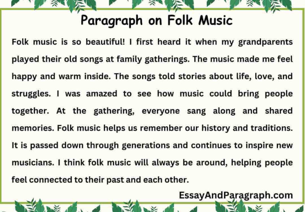 Paragraph on Folk Music