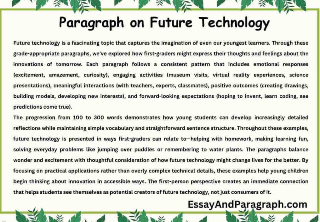 Paragraph on Future Technology