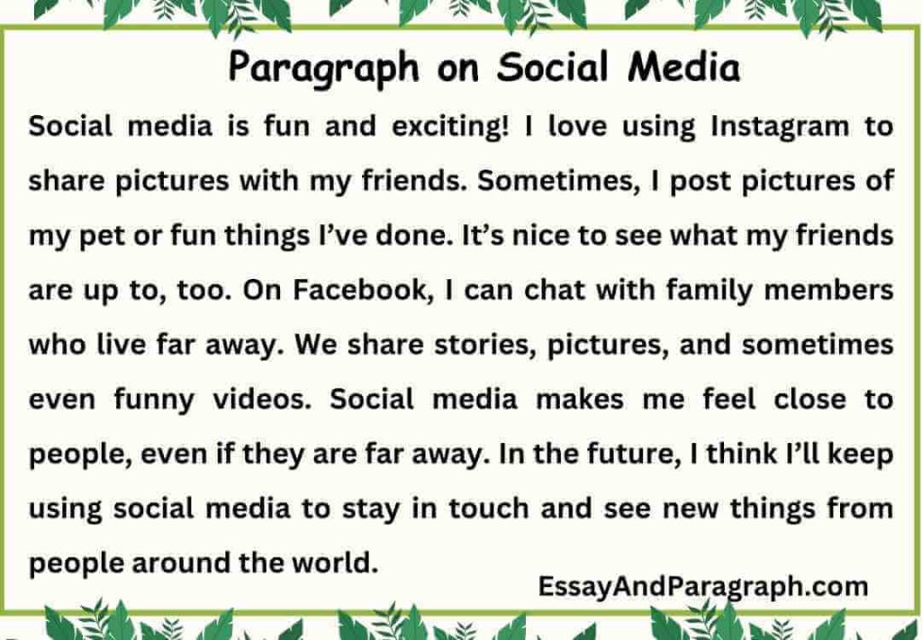 Paragraph on Social Media