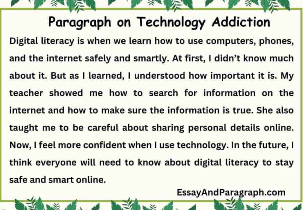 Paragraph on Technology Addiction