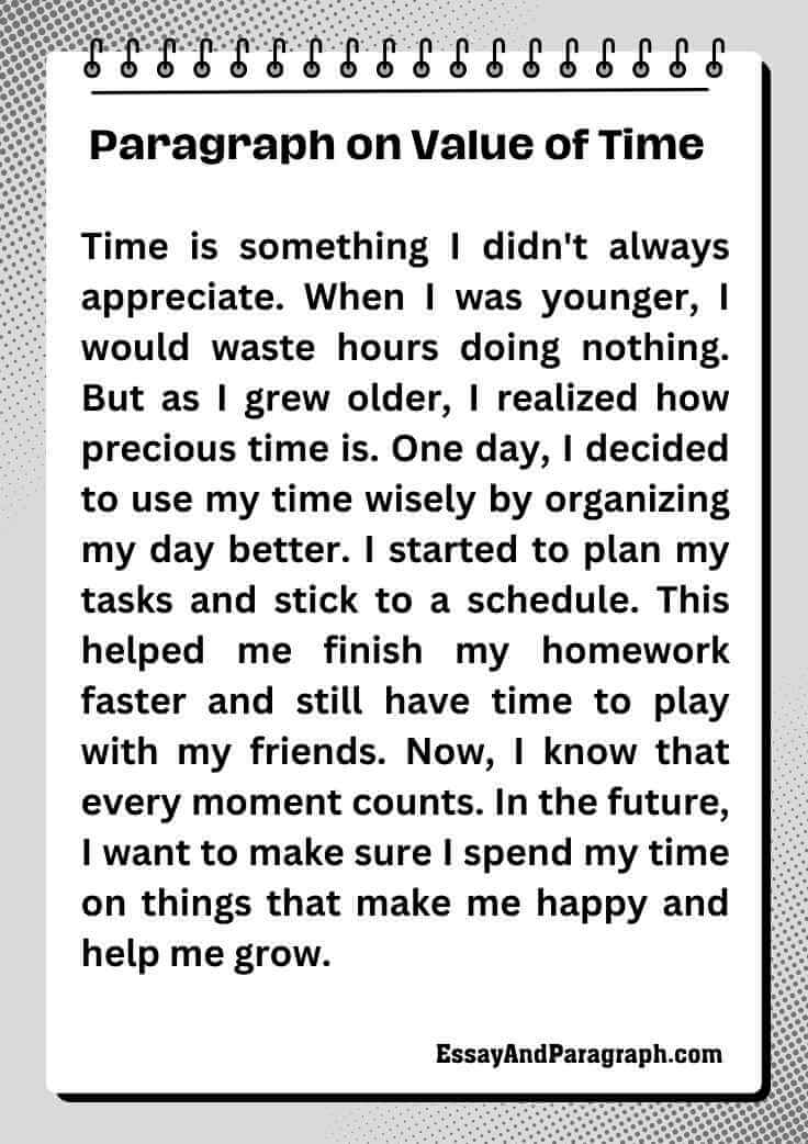 Time Reading Paragraph Paragraph on Value of Time in English (100, 150, 200, 250 And 300 Words)