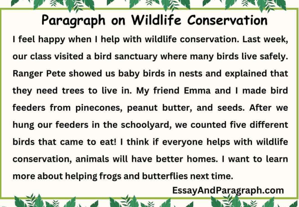 Paragraph on Wildlife Conservation