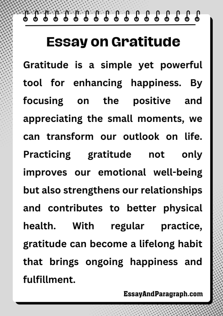 Best Essay on Gratitude