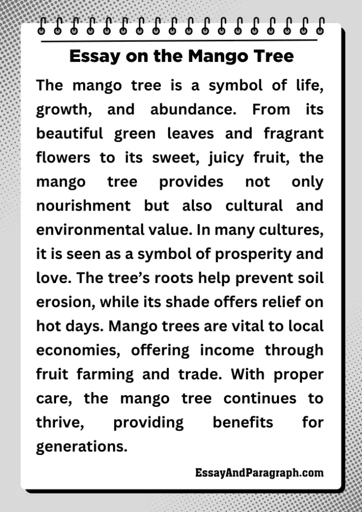 Essay on the Mango Tree