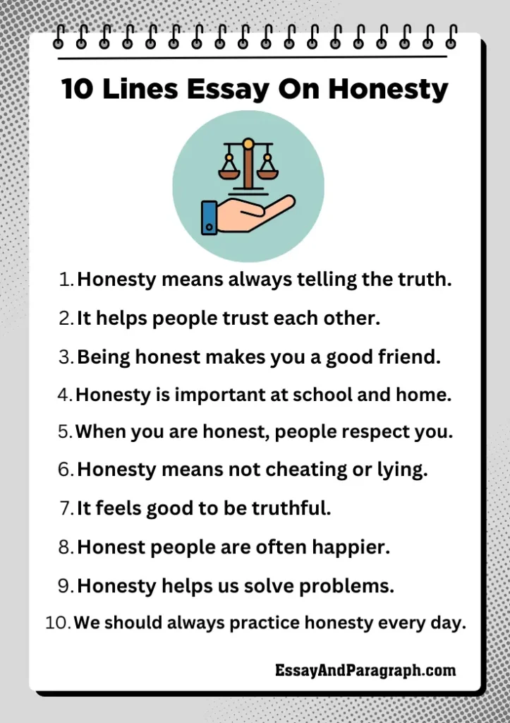 10 Lines Essay On Honesty