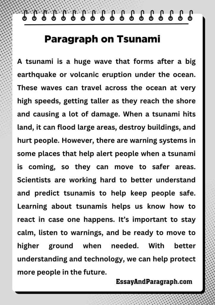 Paragraph on Tsunami