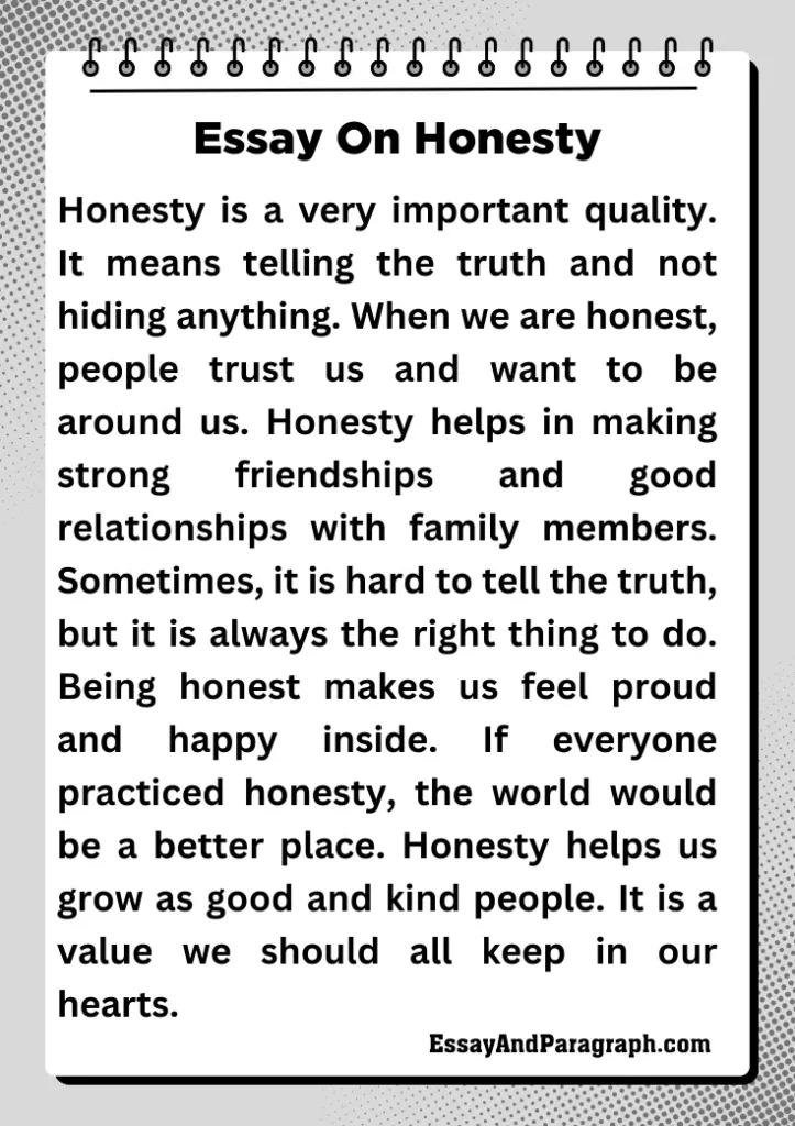 Essay On Honesty