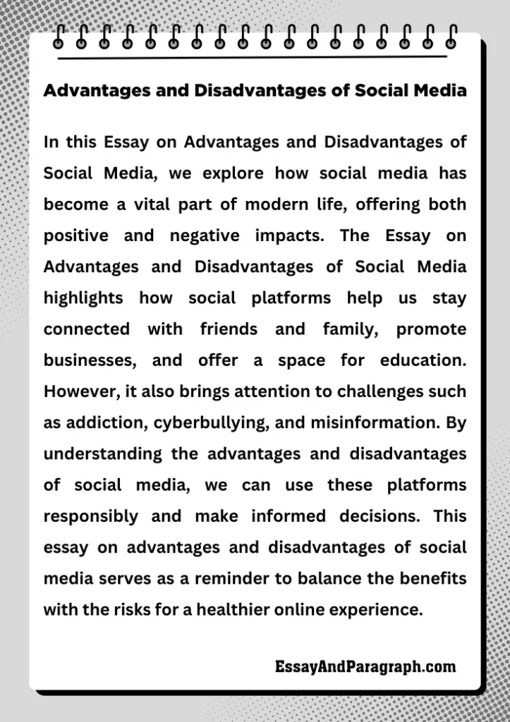 Essay on Advantages and Disadvantages of Social Media