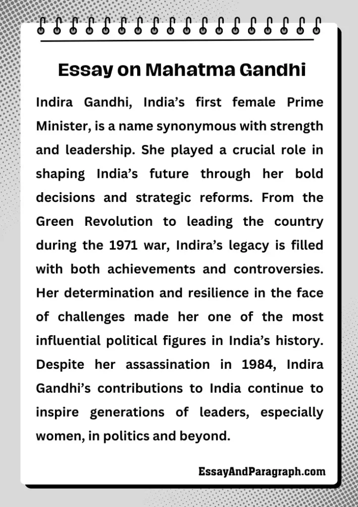Essay on Mahatma Gandhi
