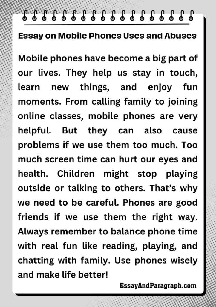 Essay on Mobile Phones Uses and Abuses