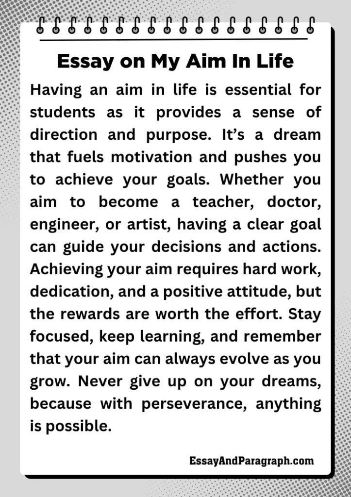 Essay on My Aim In Life
