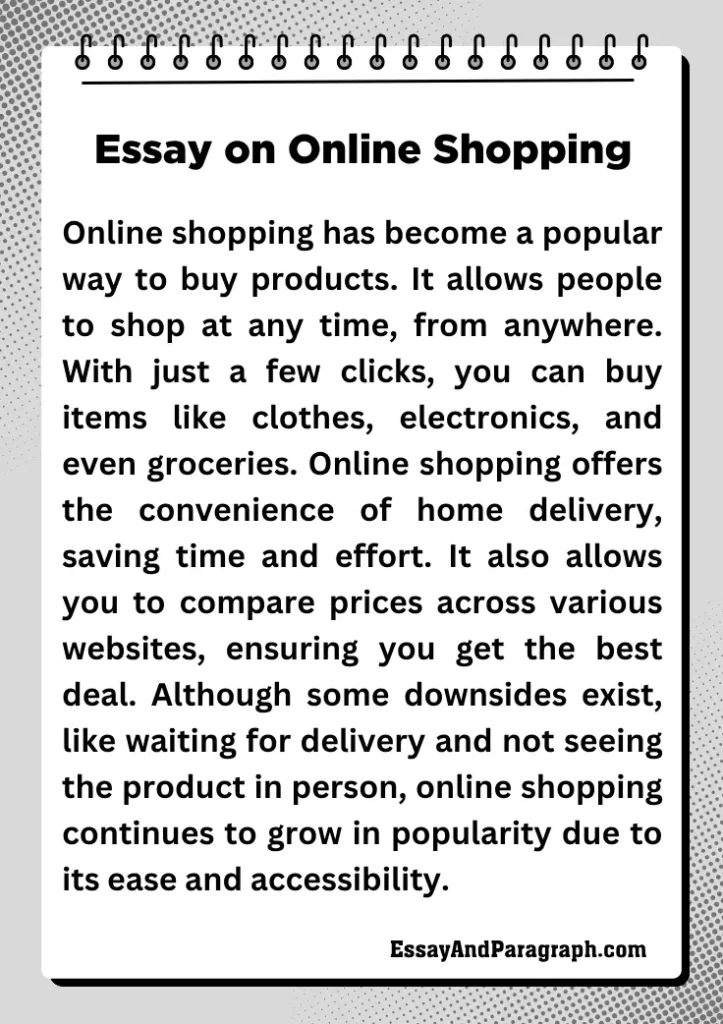 Essay on Online Shopping