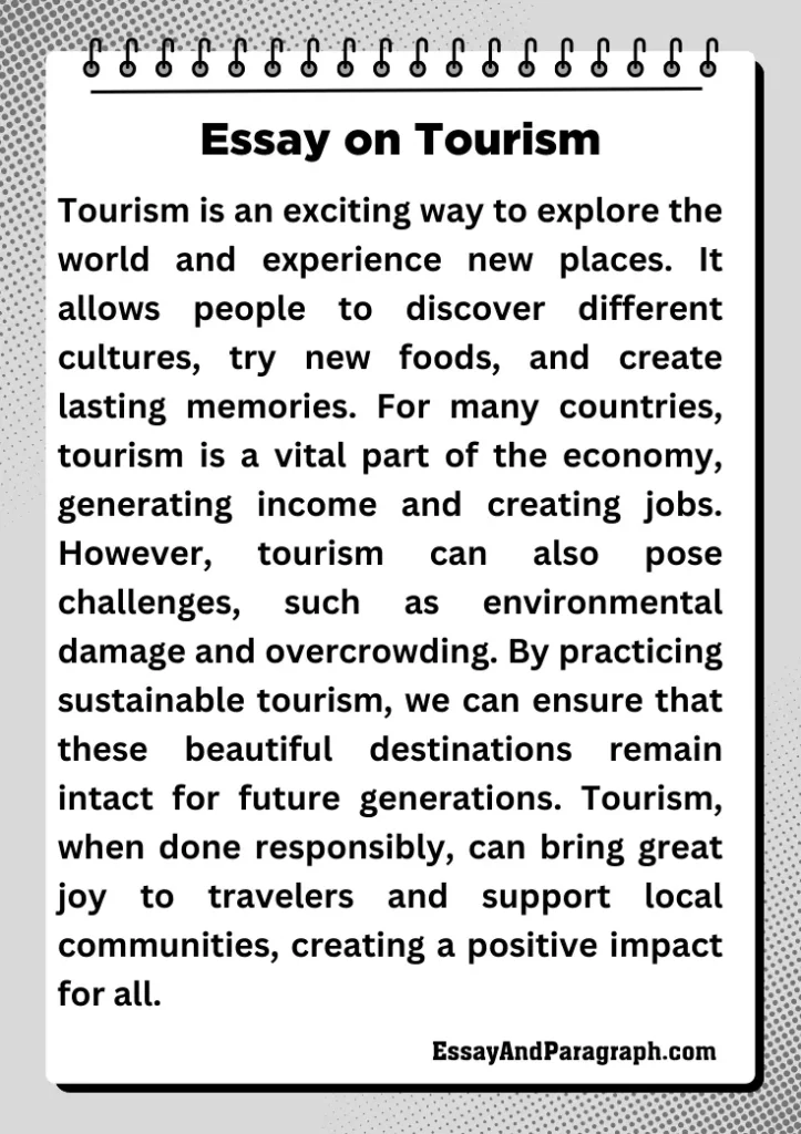 Essay on Tourism