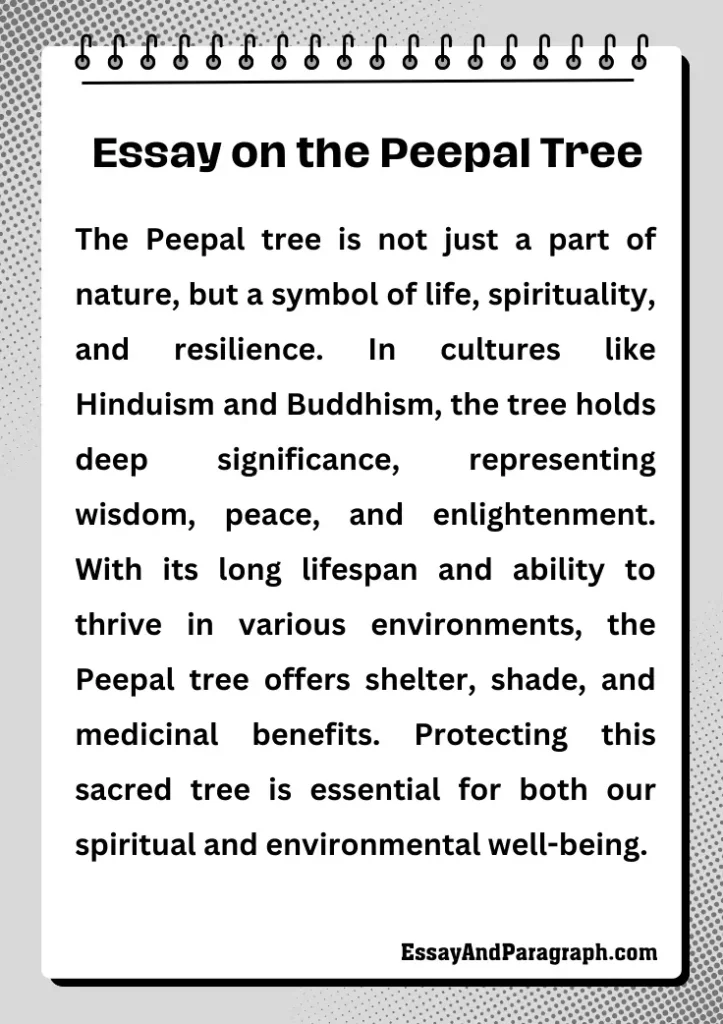 Essay on the Peepal Tree