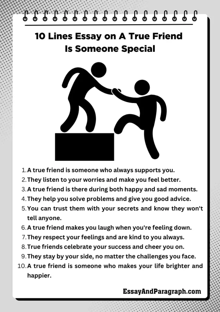 10 Lines Essay on A True Friend Is Someone Special