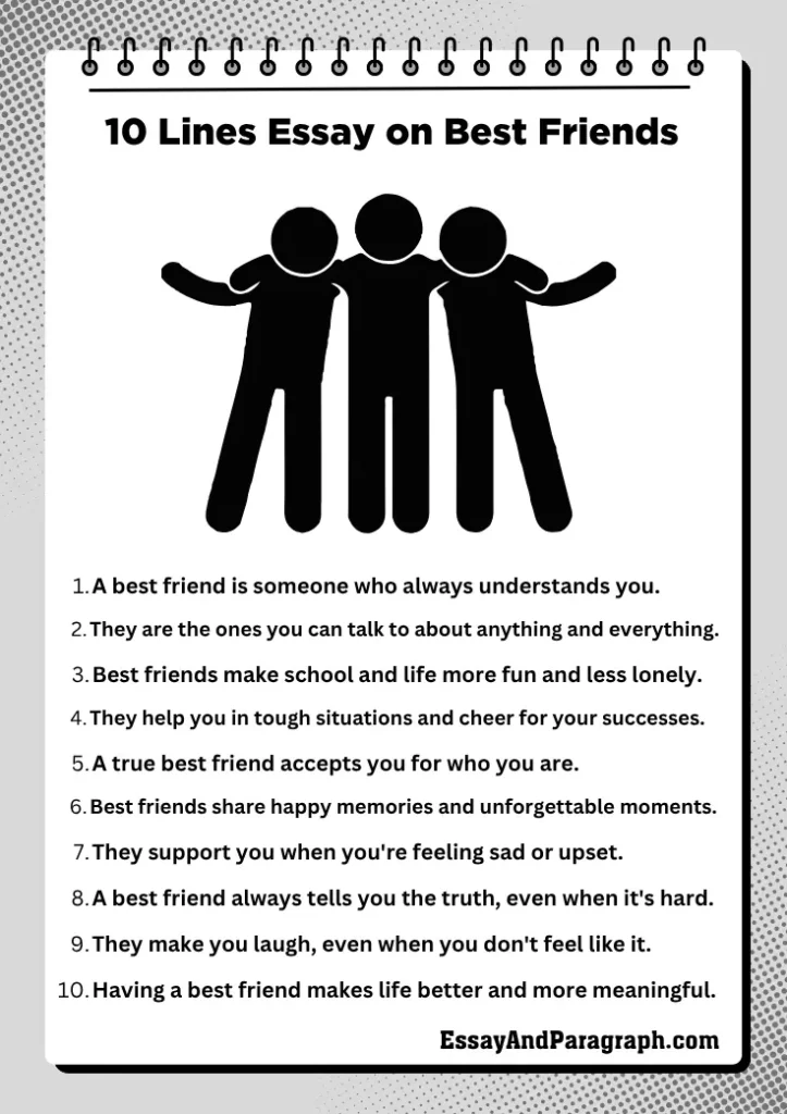 10 Lines Essay on Best Friends