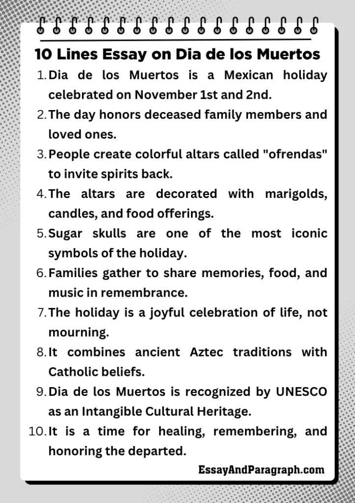 Essay on Dia de los Muertos