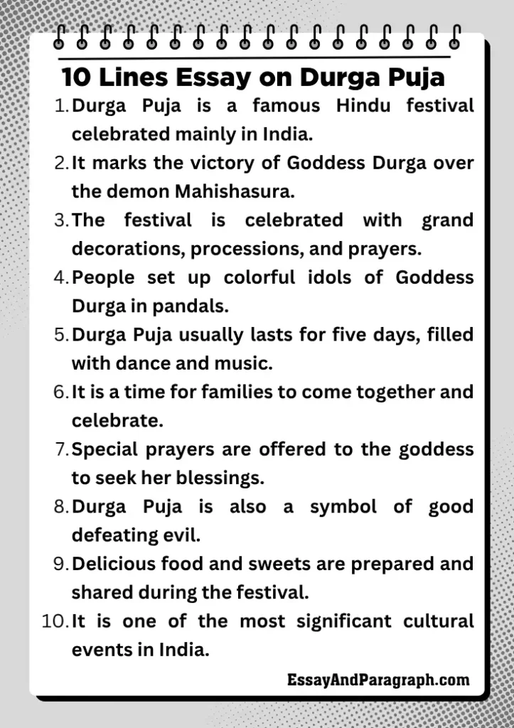 Essay on Durga Puja For Students