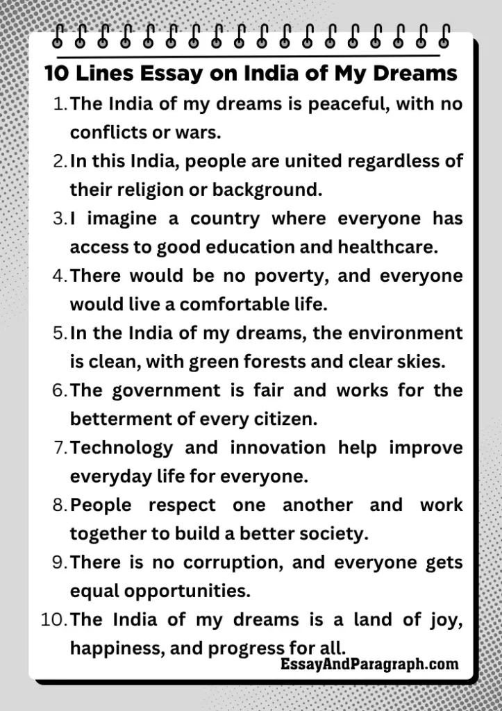 Essay on India of My Dreams