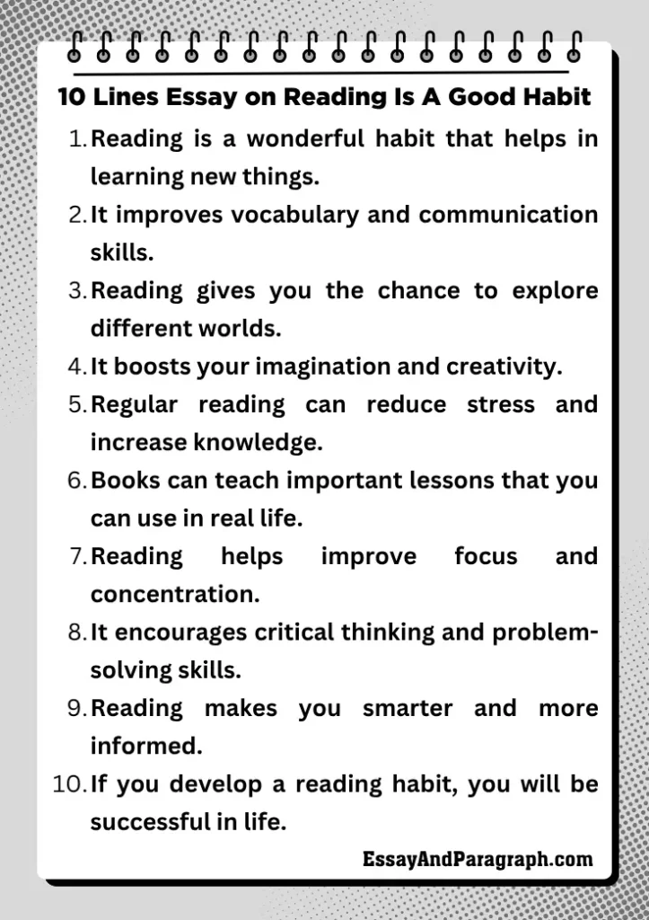 Essay on Reading Is A Good Habit