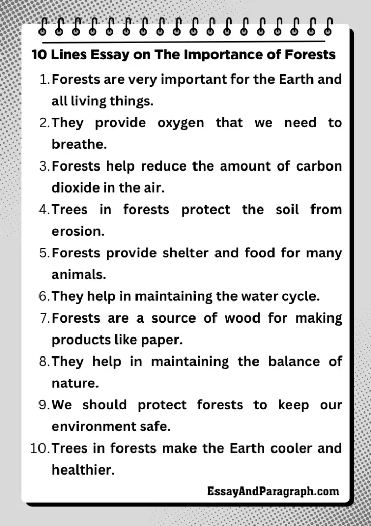 Essay on The Importance of Forests 