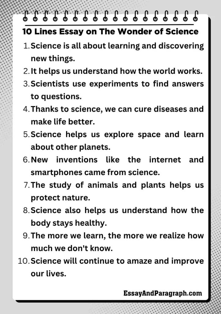 Essay on The Wonder of Science