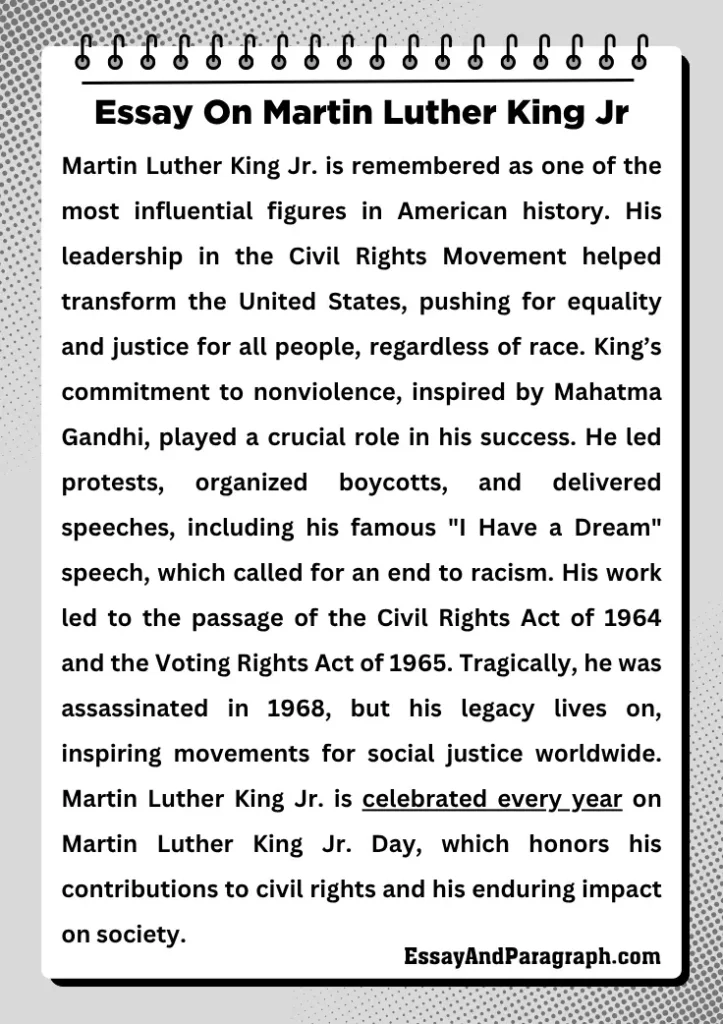 Essay On Martin Luther King Jr